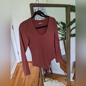 A&F long sleeved bodysuit